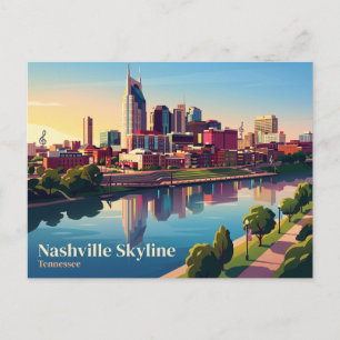 Carte Postale Nashville Skyline USA