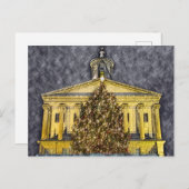 Carte Postale Nashville Tennessee Capitol Christmas Tree night (Devant / Derrière)