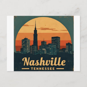 Carte Postale Nashville Tennessee City Skyline