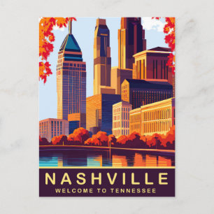 Carte Postale Nashville, Tennessee, États-Unis, Voyage