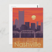 Carte postale Nashville Tennessee Skyline (Devant / Derrière)