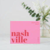 Carte Postale Nashville Tennessee typography Postcard (Debout devant)