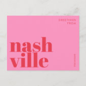 Carte Postale Nashville Tennessee typography Postcard (Devant)