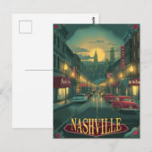Carte Postale Nashville, Tennessee | VINTAGE (Devant / Derrière)