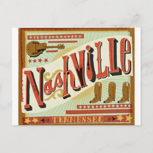 Carte Postale Nashville, Thème Pays (Devant)