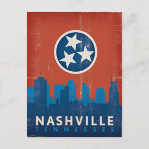 Carte Postale Nashville, TN - Drapeau d'État