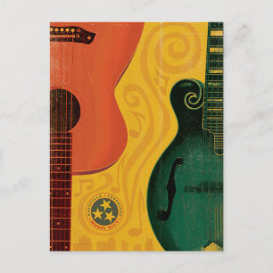 Carte Postale Nashville, TN - Guitare mandoline