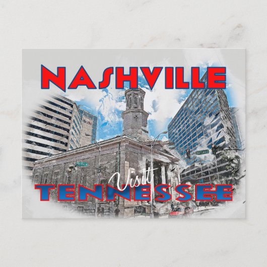 Carte Postale Nashville, Visit Tennessee (Devant)