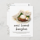 Carte Postale Nasi Lemak Bungkus Malaisie (Devant / Derrière)