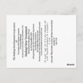 Carte Postale Naskapi Dedication Signet/Carte postale (Dos)