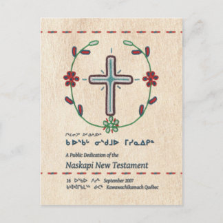 Carte Postale Naskapi Dedication Signet/Carte postale