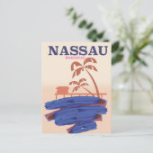 Carte Postale Nassau Bahamas affiche de la plage (Debout devant)