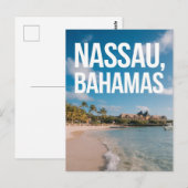 Carte Postale Nassau Bahamas Travel Art (Devant / Derrière)