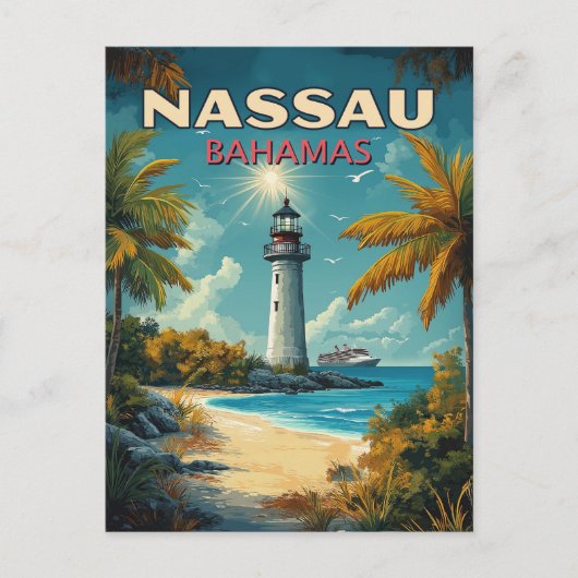 Carte Postale Nassau Bahamas vintage (Devant)