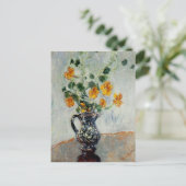Carte Postale Nasturces dans un vase bleu par Monet (Debout devant)