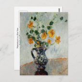 Carte Postale Nasturces dans un vase bleu par Monet (Devant / Derrière)