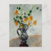 Carte Postale Nasturces dans un vase bleu par Monet (Devant)