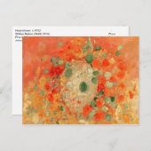 Carte Postale Nasturtiums par Odilon Redon (Devant / Derrière)