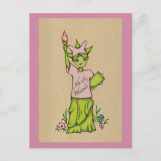 Carte Postale Nasty Femme Lady Liberty