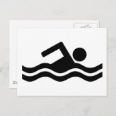 Carte Postale Natation (Devant / Derrière)