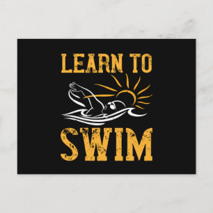 Carte Postale Natation - Apprendre à nager