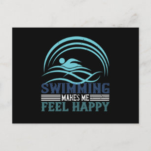 Carte Postale Natation - La natation me rend heureux