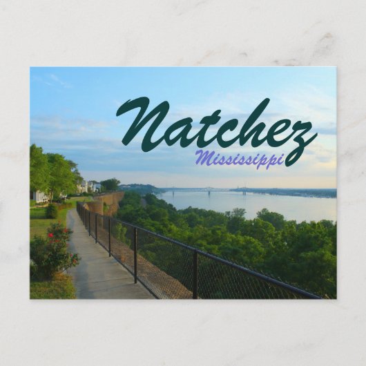 Carte Postale Natchez Mississippi River Bluffs Grande inondation (Devant)