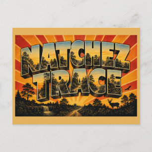 Carte Postale Natchez Trace Chute deau de la route enfoncée du M
