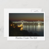 Carte Postale Natchez Under-The-Hill & Bridge (Devant / Derrière)
