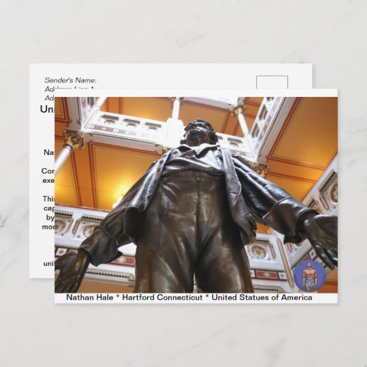 Carte postale Nathan Hale (Devant / Derrière)