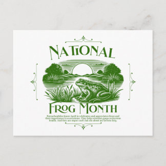 Carte Postale National Frog Month