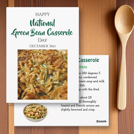 Carte Postale National Green Bean Casserole Day Dec 3rd