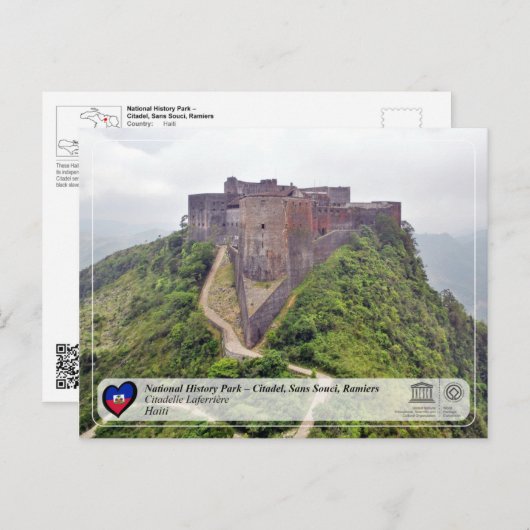 Carte Postale National History Park-Citadel, Sans Souci, Ramiers (Devant / Derrière)