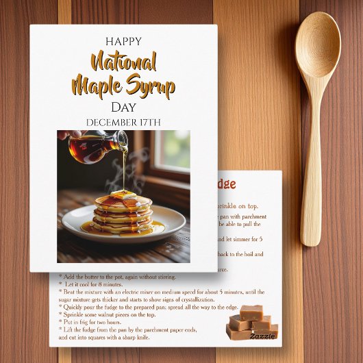 Carte Postale National Maple Syrup Day - December 17th