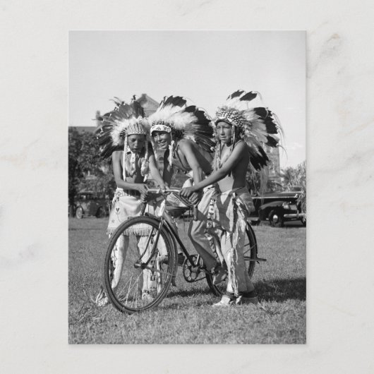 Carte Postale Native American Boys, années 30 (Devant)