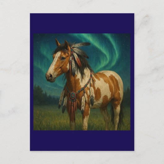 Carte postale Native American Paint Horse - Hania (Devant)