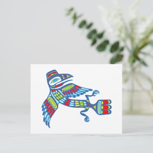 Carte Postale Native american Raven (Debout devant)