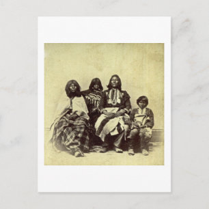 Carte Postale Native American Ute Family Vintage Stereview