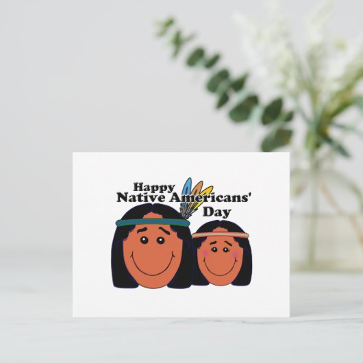 Carte Postale Native Americans' Day (Debout devant)