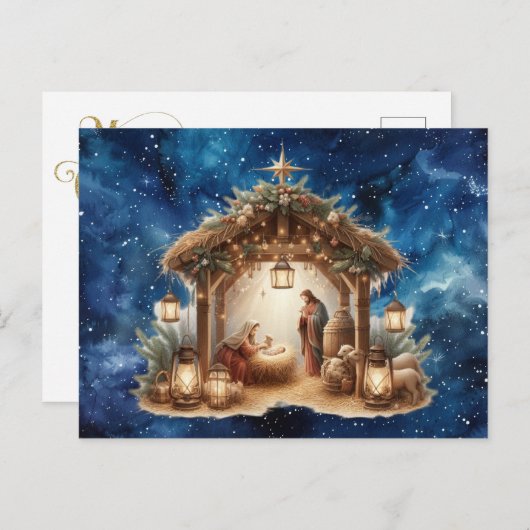 Carte postale Nativité (Devant / Derrière)