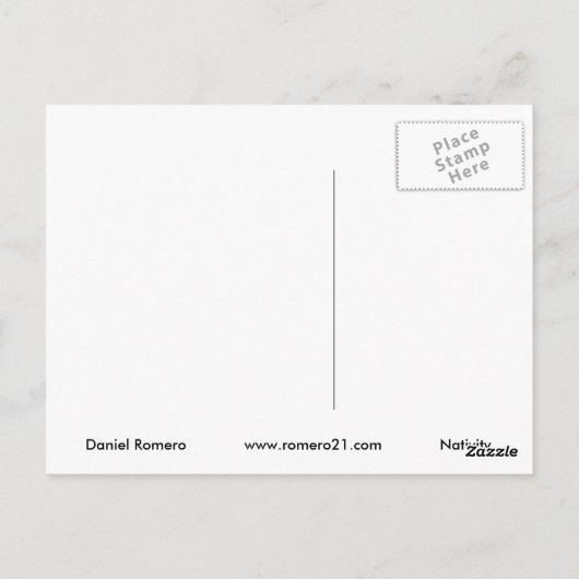 Carte Postale Nativité (Dos)