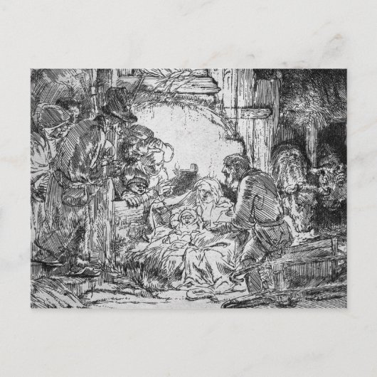 Carte Postale Nativité, 1654 (Devant)