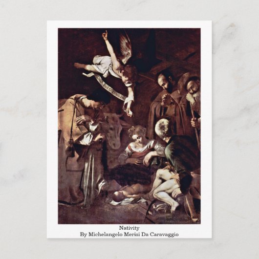 Carte Postale Nativité De Michelangelo Merisi Da Caravaggio (Devant)