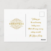 Carte Postale Nativité de Noël Bébé Jésus dans la scène Manger (Dos)