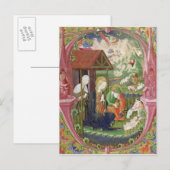 Carte Postale Nativité, école d'Italie du Nord (Devant / Derrière)