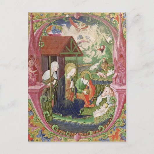 Carte Postale Nativité, école d'Italie du Nord (Devant)