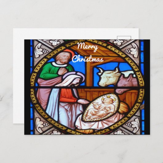 Carte Postale Nativité Noël (Devant / Derrière)