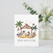 Carte Postale Nativité noire africaine Noël (Debout devant)