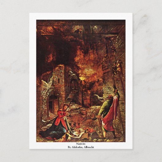 Carte Postale Nativité Par Altdorfer, Albrecht (Devant)