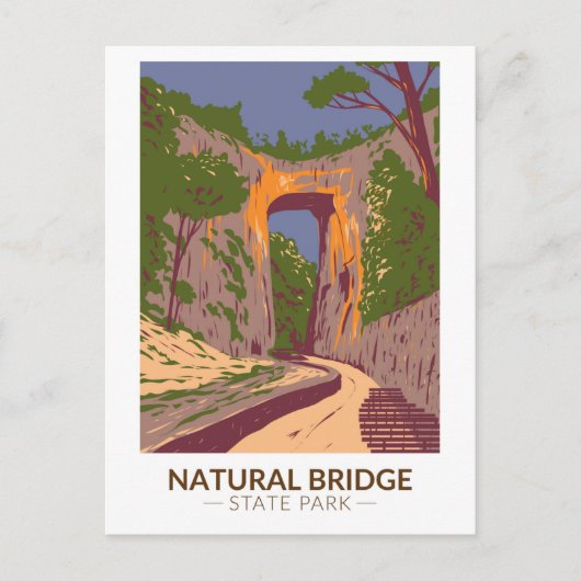Carte Postale Natural Bridge State Park Virginia Vintage (Devant)